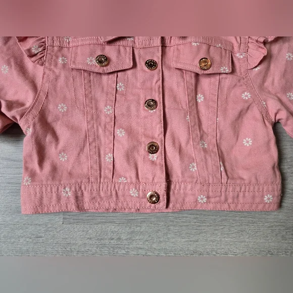 Nanette Lepore Girls Pink Jean Jacket - Picture 3 of 10